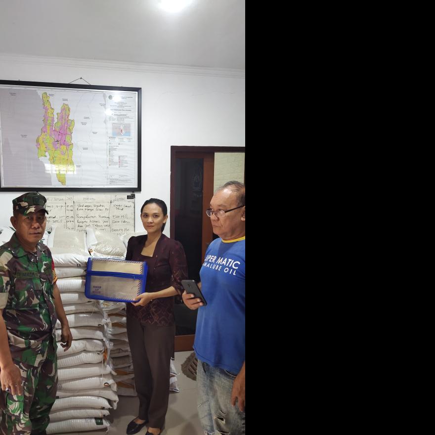 PENYALURAN BANTUAN PANGAN DARI BULOG KEPADA DESA PETULU TAHUN 2025